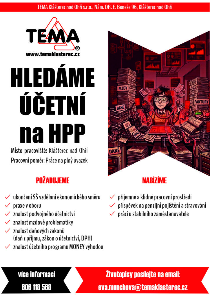 Hledáme účetní na HPP